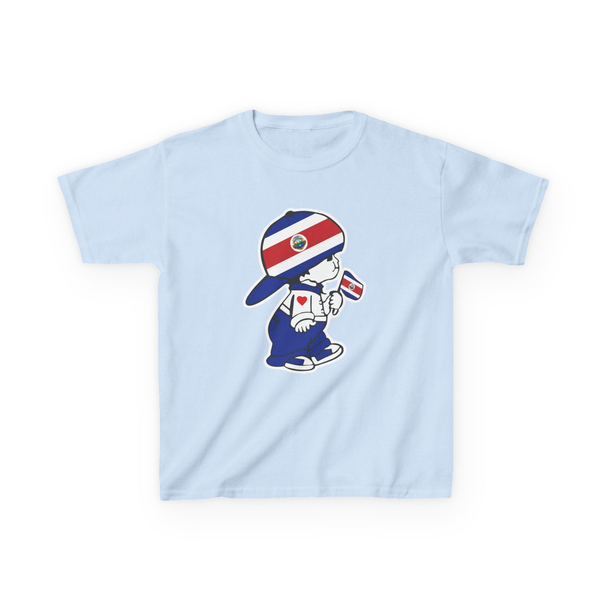 ALGODÓN GRUESO Camiseta de Niños Costa Rica El Niño Tico Original