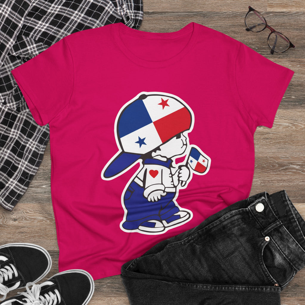 ALGODÓN DE MEDIO GROSOR Camiseta de Mujeres Panamá El Niño Canalero Original