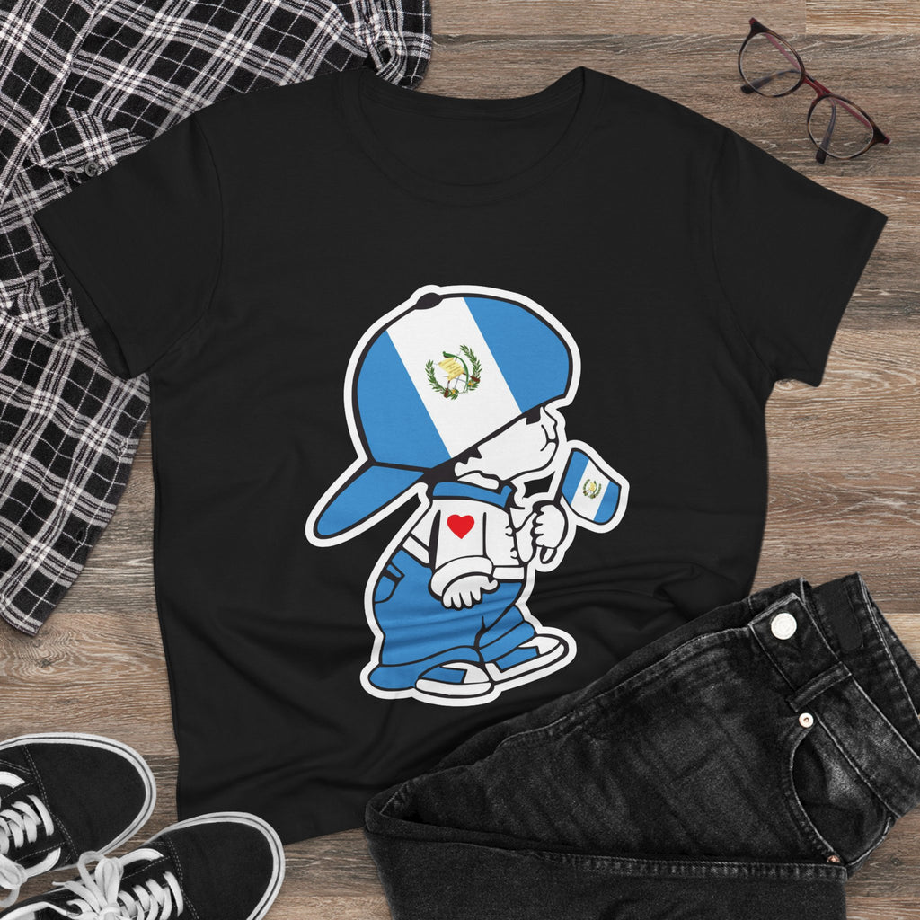 ALGODÓN DE MEDIO GROSOR Camiseta de Mujeres Guatemala El Niño Chapín Original