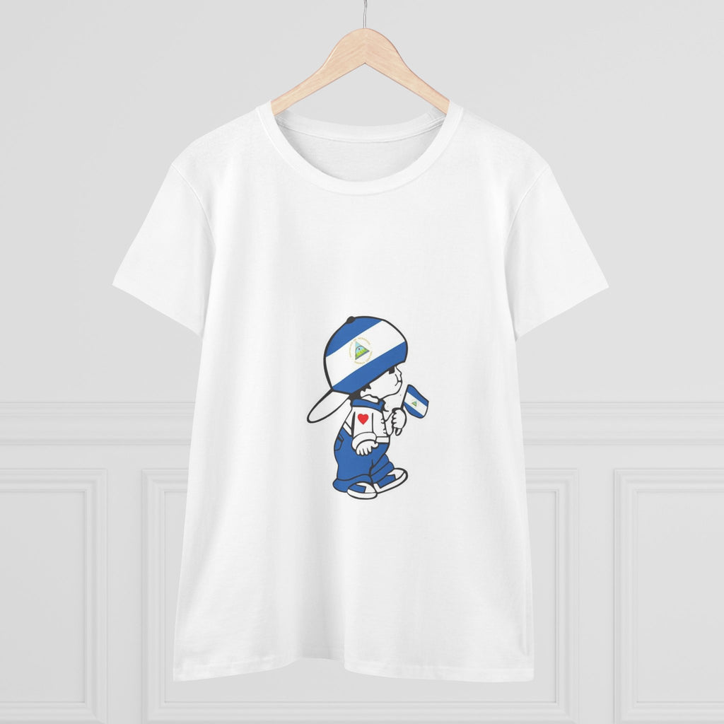 ALGODÓN DE MEDIO GROSOR Camiseta de Mujeres Nicaragua El Niño Nico Original