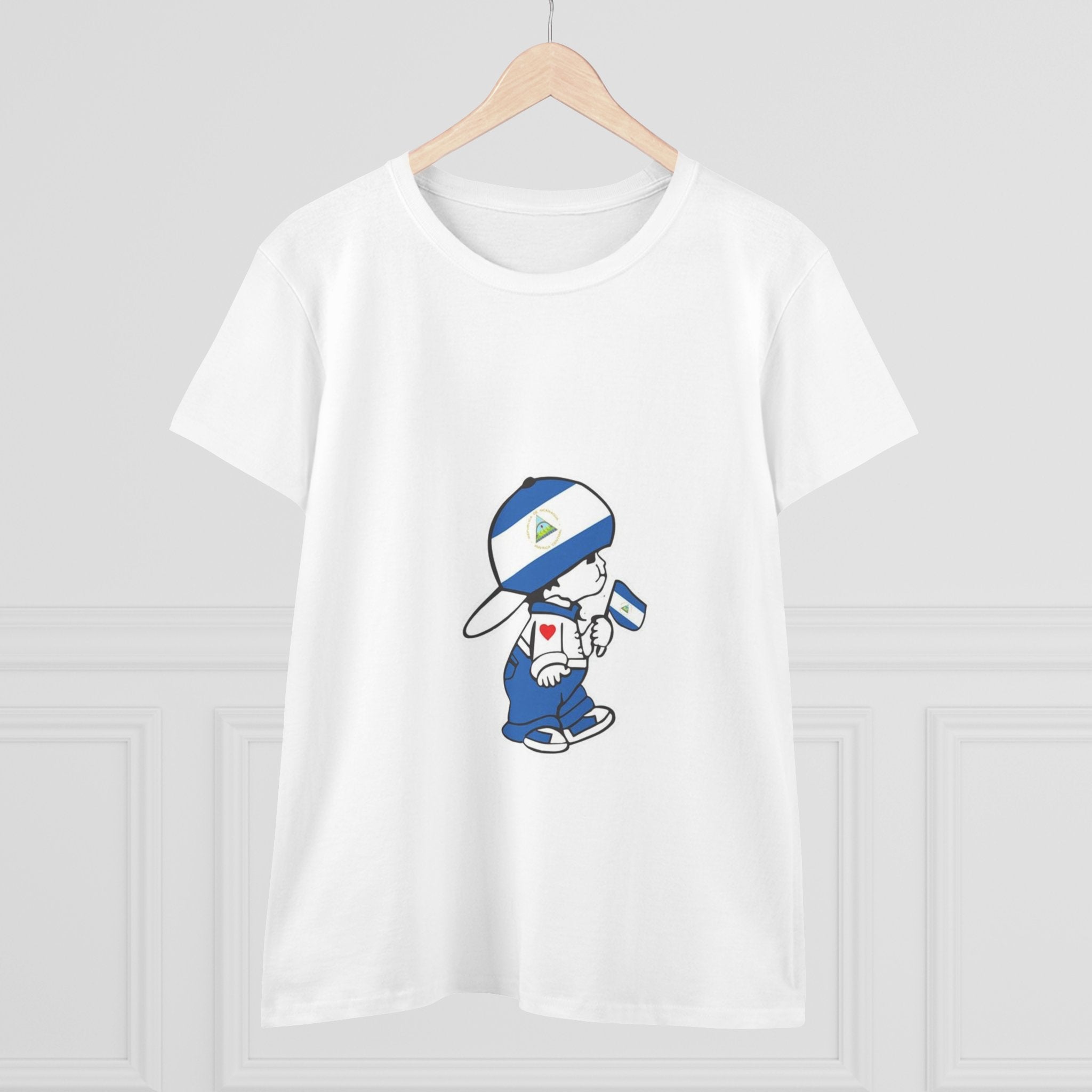 ALGODÓN DE MEDIO GROSOR Camiseta de Mujeres Nicaragua El Niño Nico Original