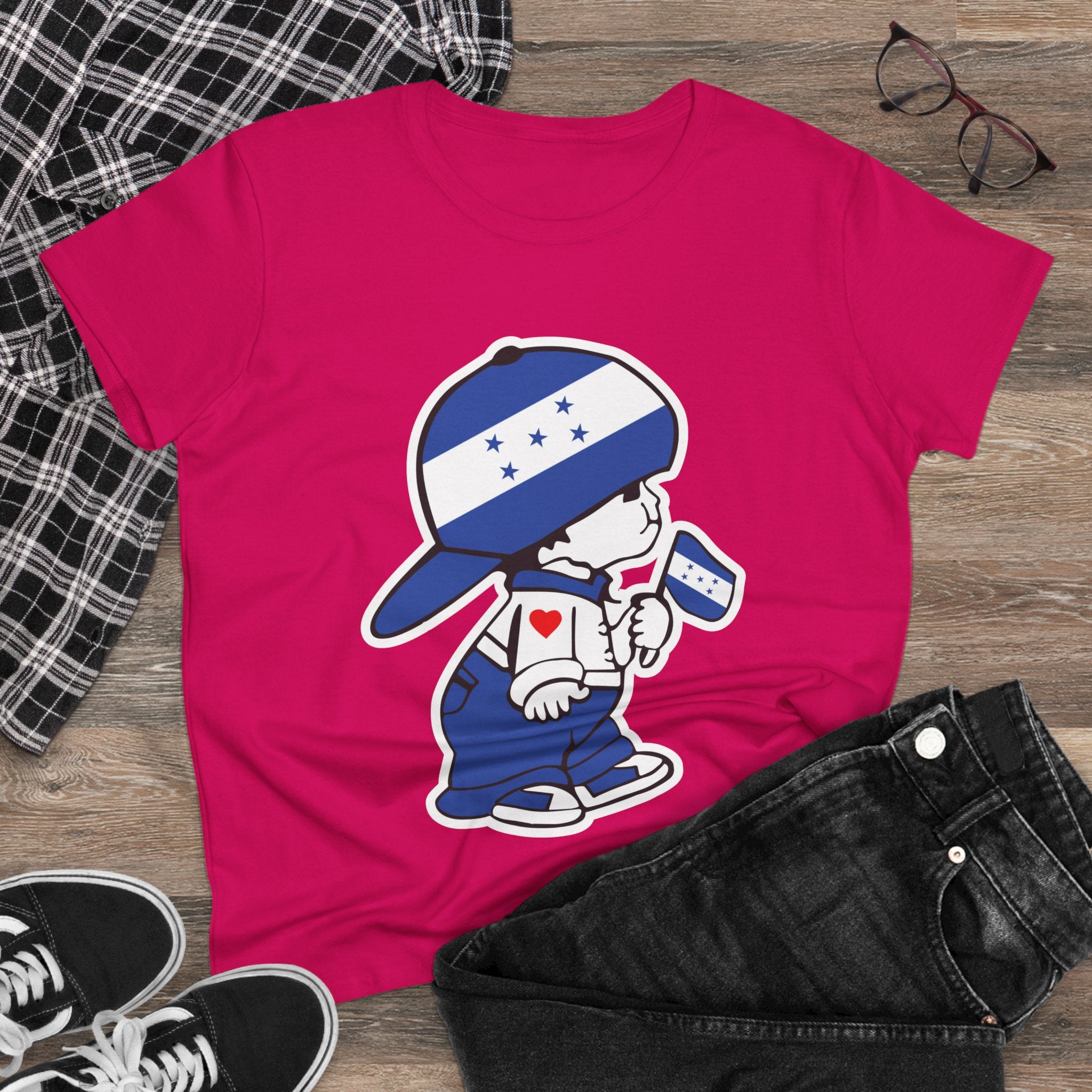 ALGODÓN DE MEDIO GROSOR Camiseta de Mujeres El Niño Chapín Original