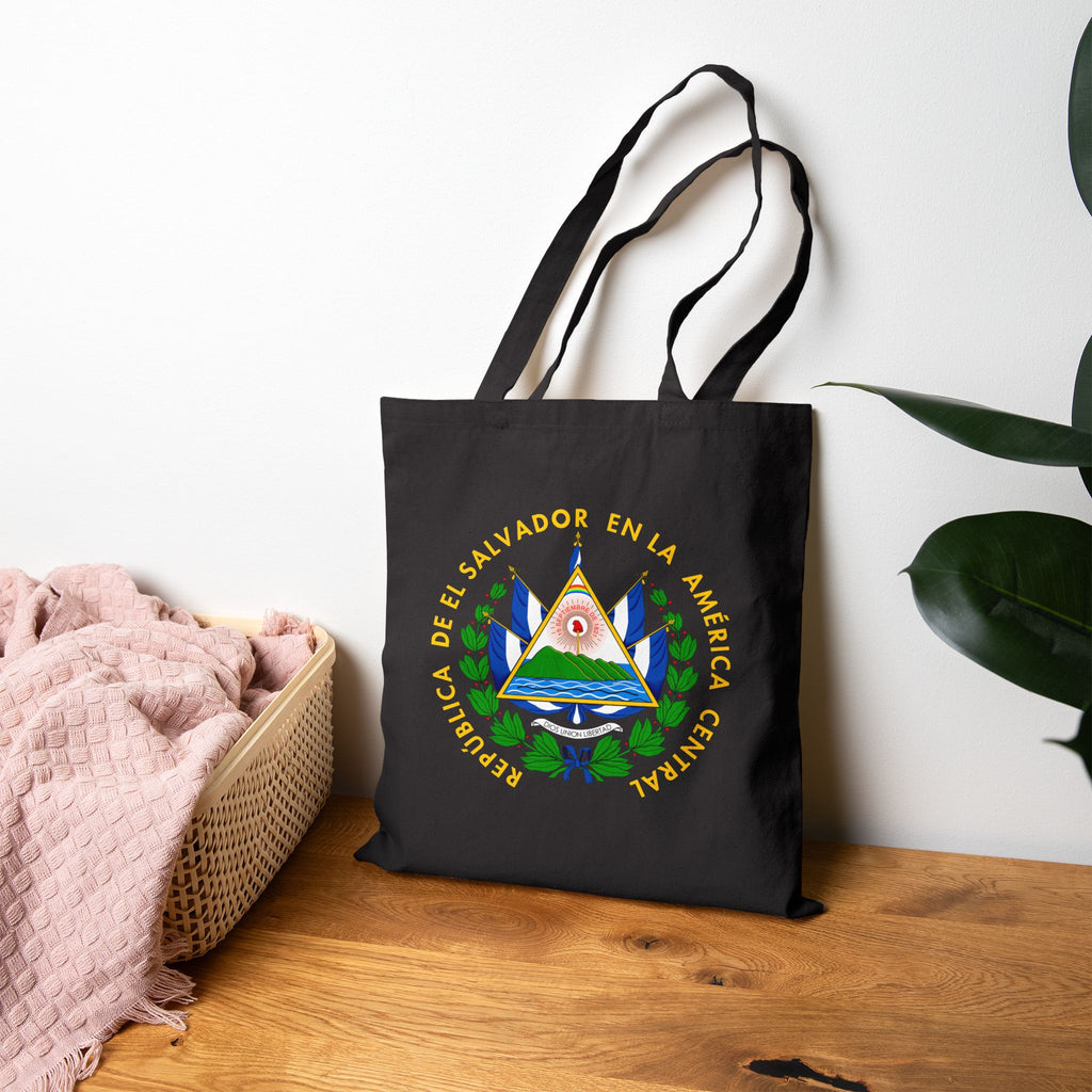 Bolsa de lona de algodón El Salvador Escudo Nacional de El Salvador