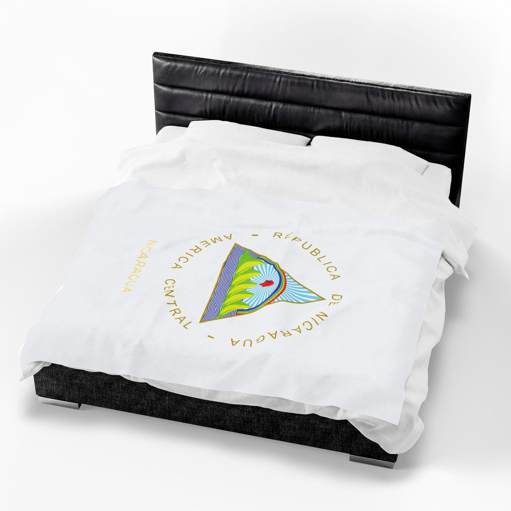 Colcha de terciopelo de algodón Nicaragua Escudo Nacional de Nicaragua