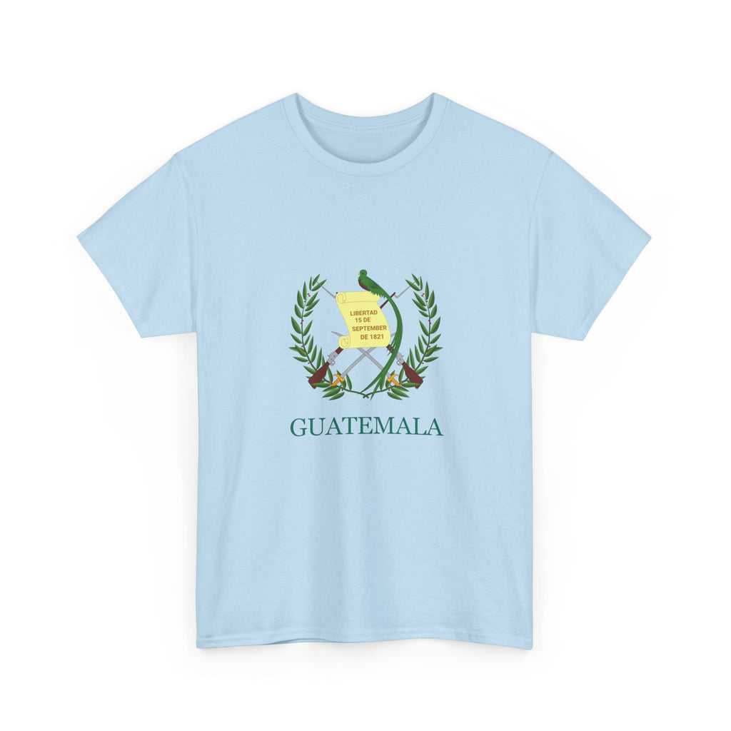 ALGODÓN GRUESO Camiseta de Hombres Escudo Nacional de Guatemala