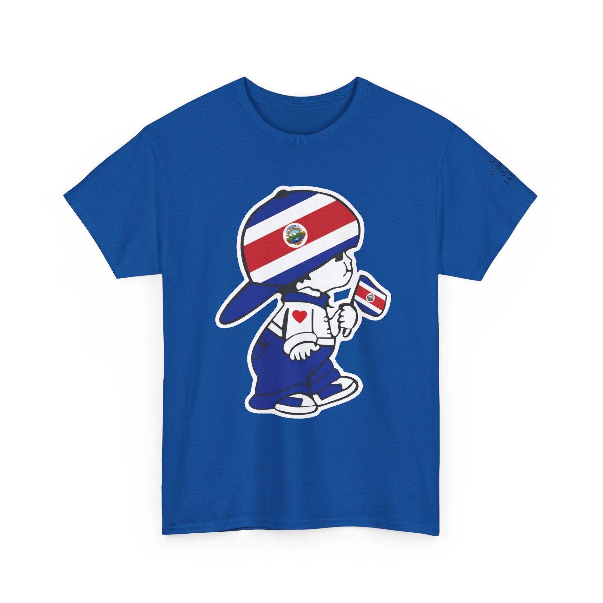 ALGODÓN GRUESO Camiseta de Hombres Costa Rica El Niño Tico Original