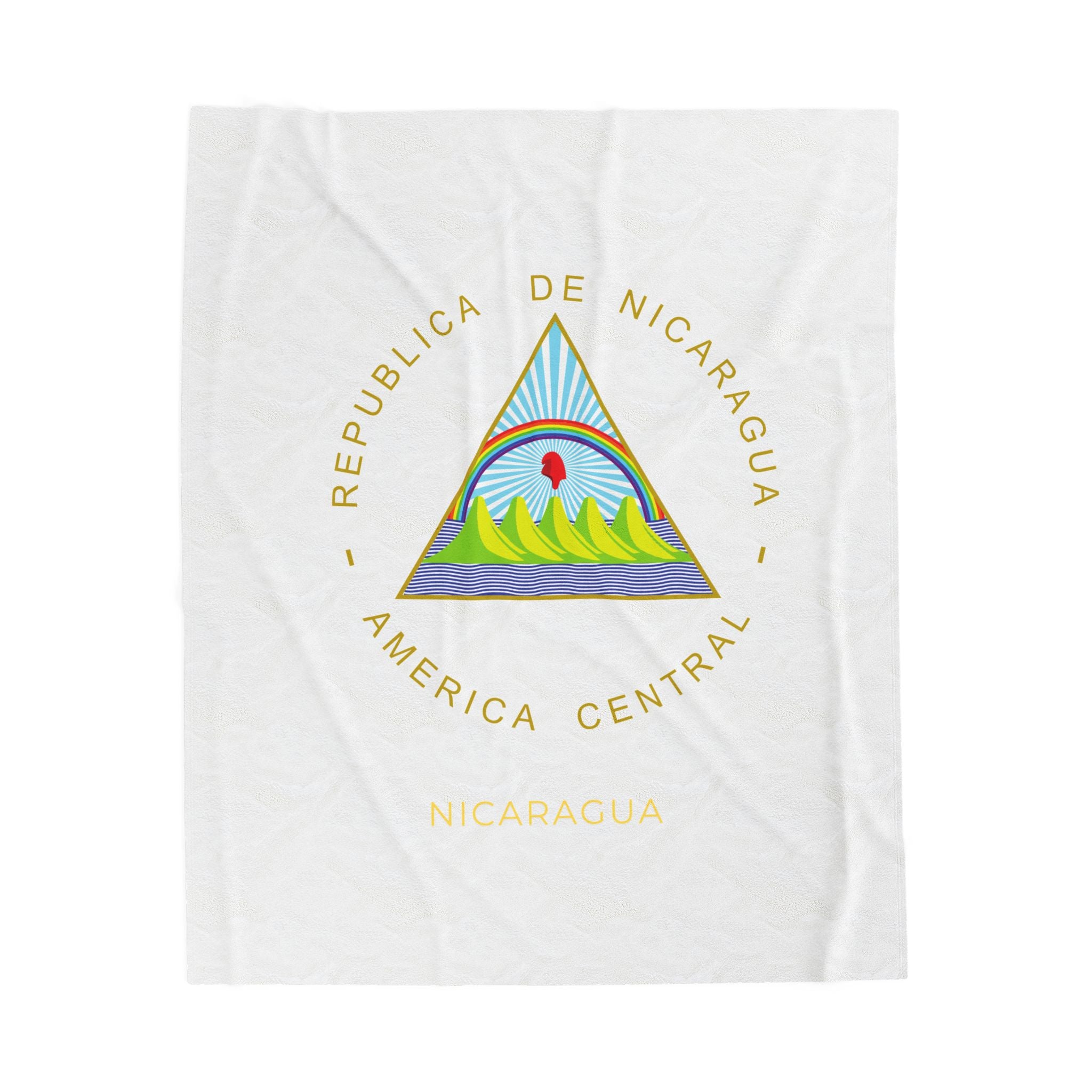 Colcha de terciopelo de algodón Nicaragua Escudo Nacional de Nicaragua