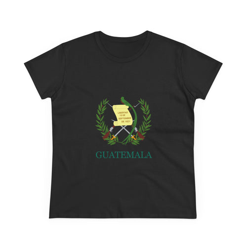 ALGODÓN DE GROSOR MEDIO Camiseta de Mujeres Escudo Nacional de Guatemala