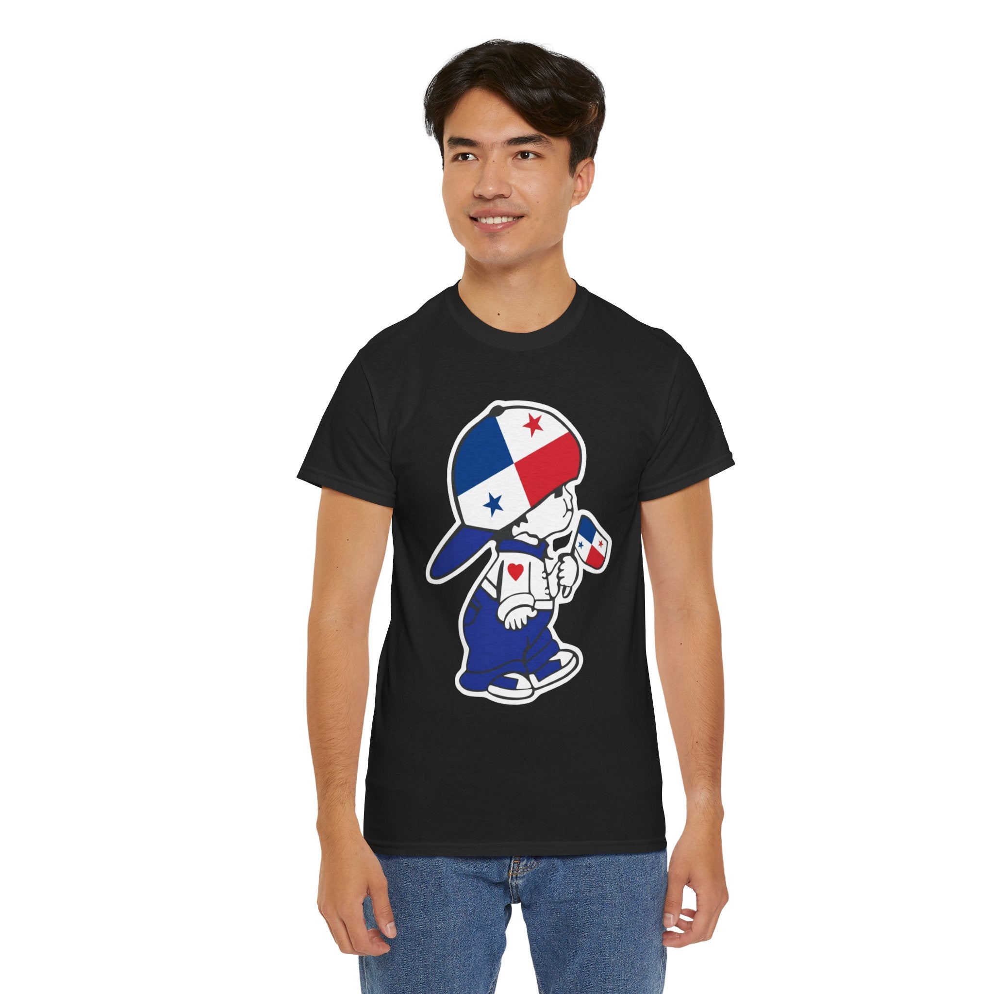 ALGODÓN GRUESO Camiseta de Hombres Panamá El Niño Canalero Original