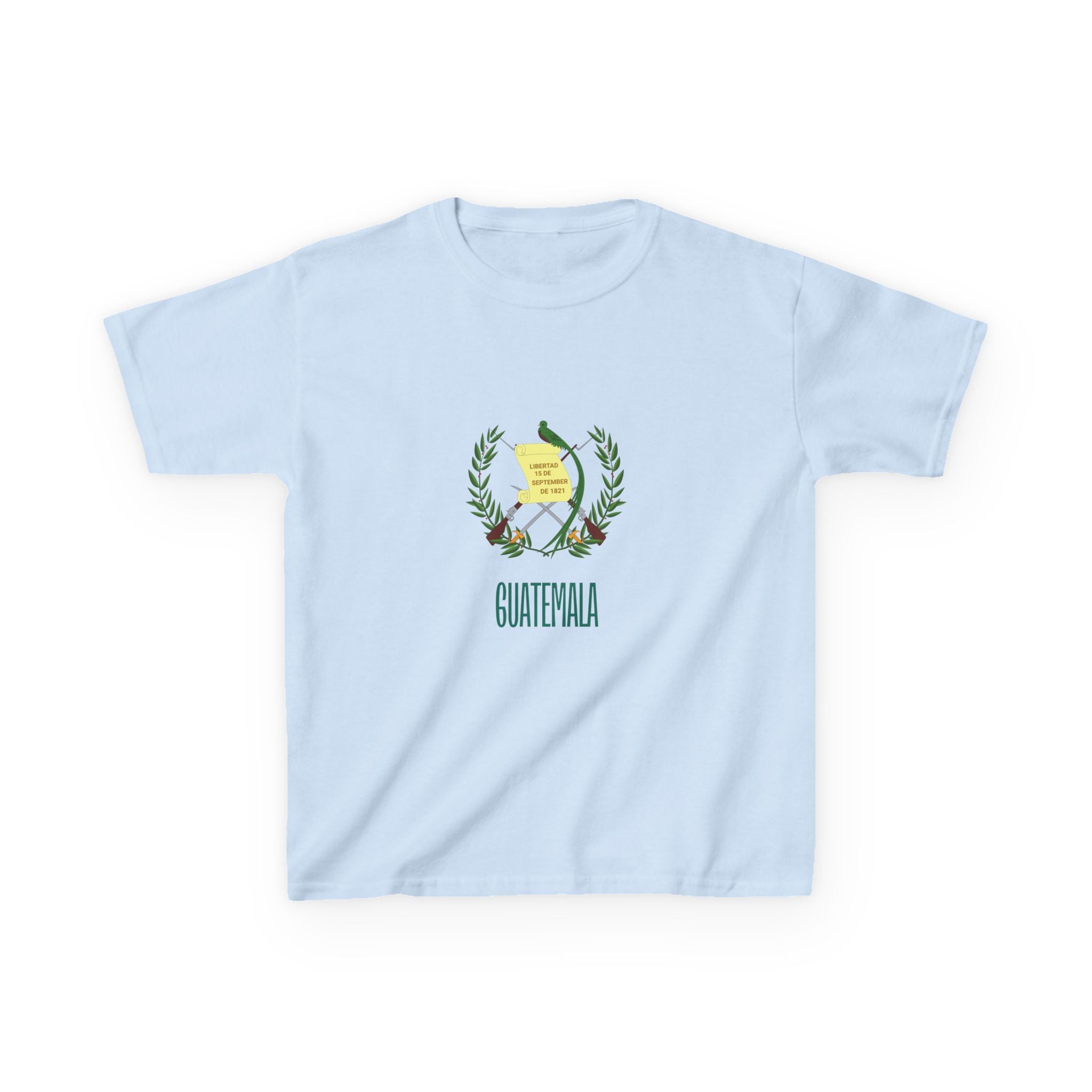 ALGODÓN GRUESO Camiseta de Niños Escudo Nacional de Guatemala