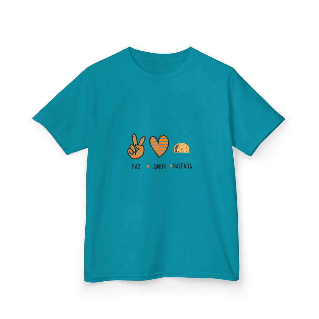 ALGODÓN GRUESO Camiseta de Niños Honduras Paz Amor Baleada