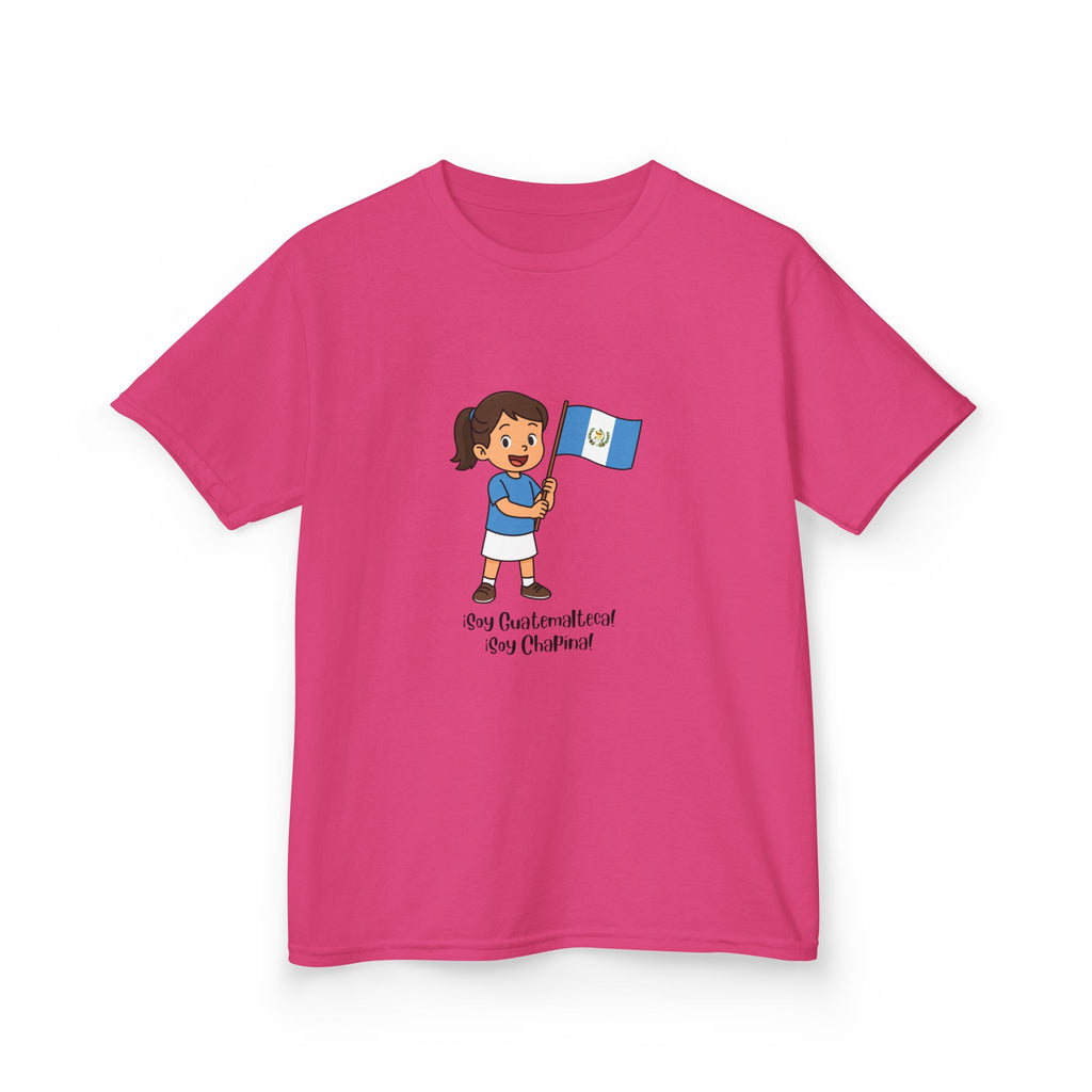 ALGODÓN GRUESO Camiseta de Niñas Guatemala Soy Guatemalteca Soy Chapína