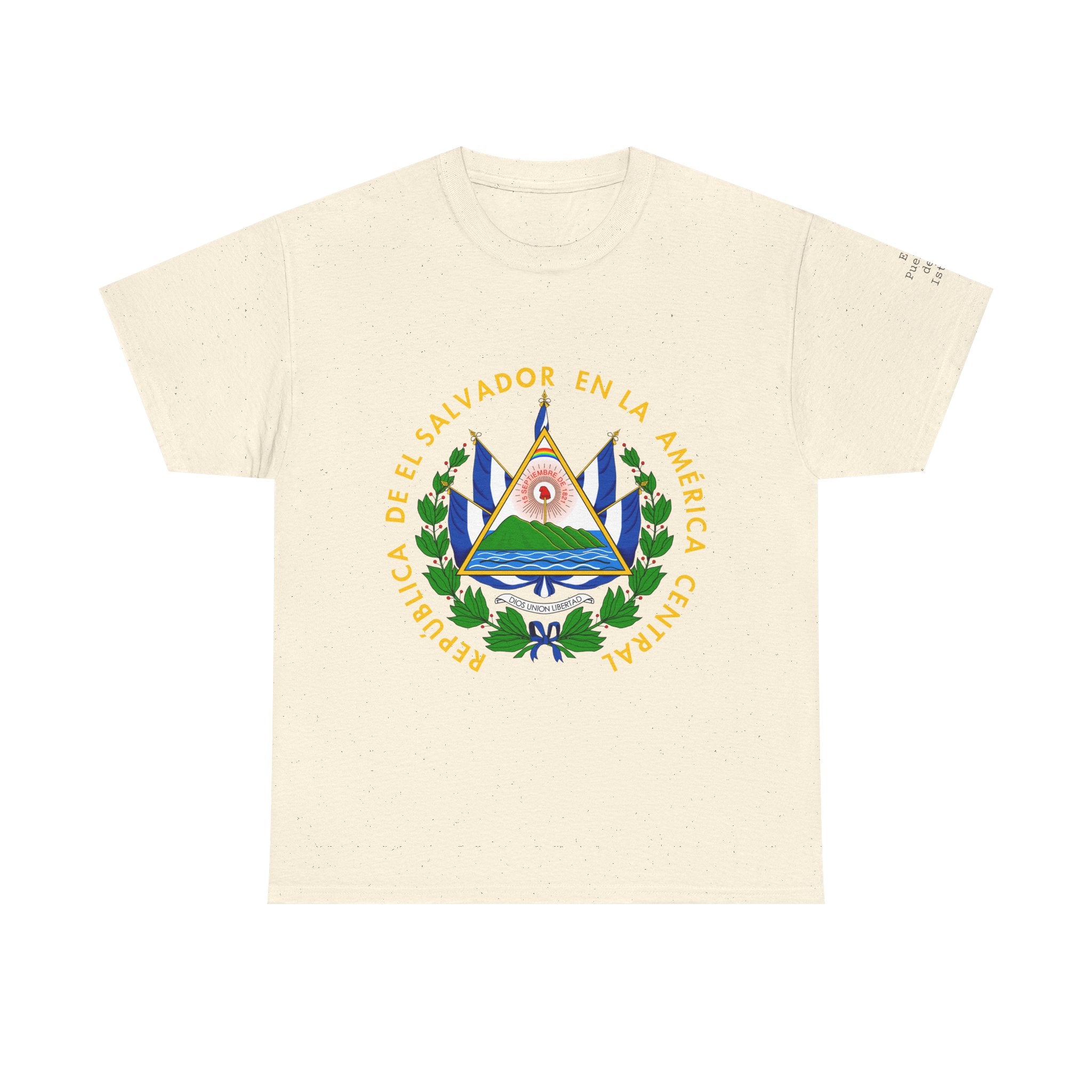 ALGODÓN GRUESO Camiseta de Hombres El Salvador Escudo Nacional de El Salvador