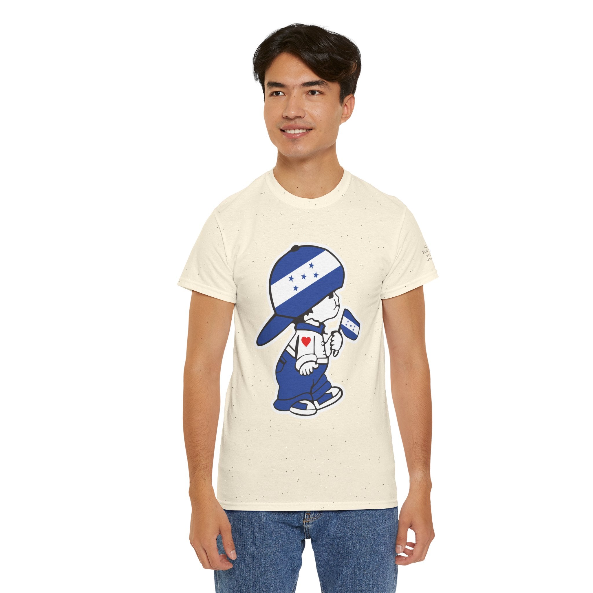 ALGODÓN GRUESO Camiseta de Hombres Honduras El Niño Catracho Original