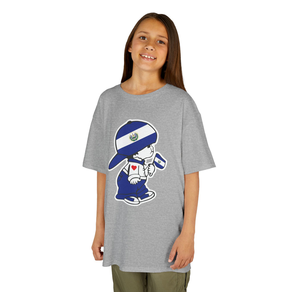 ALGODÓN GRUESO Camiseta de Niñas El Salvador El Niño Guanaco Original