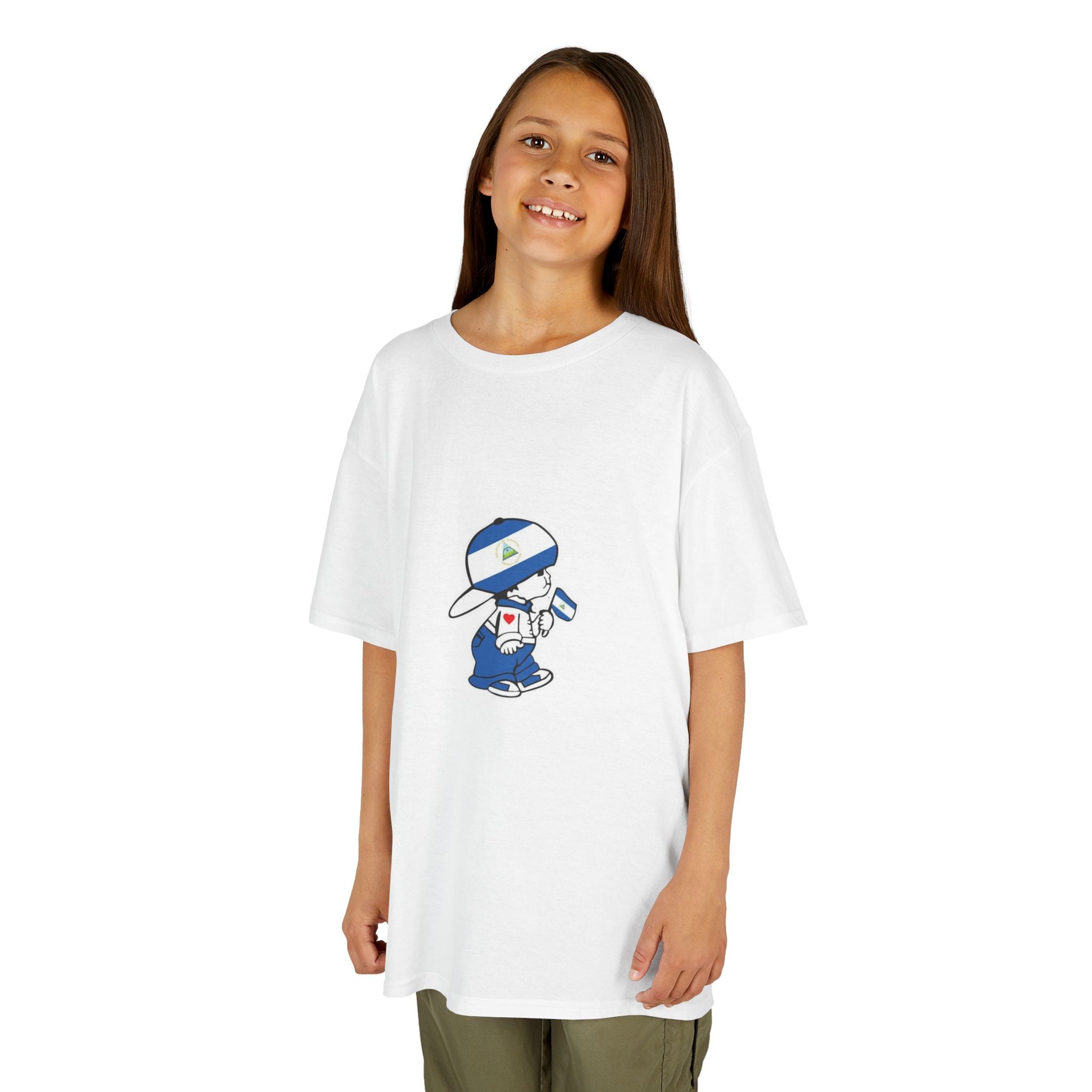 ALGODÓN GRUESO Camiseta de Niñas Nicaragua El Niño Nico Original