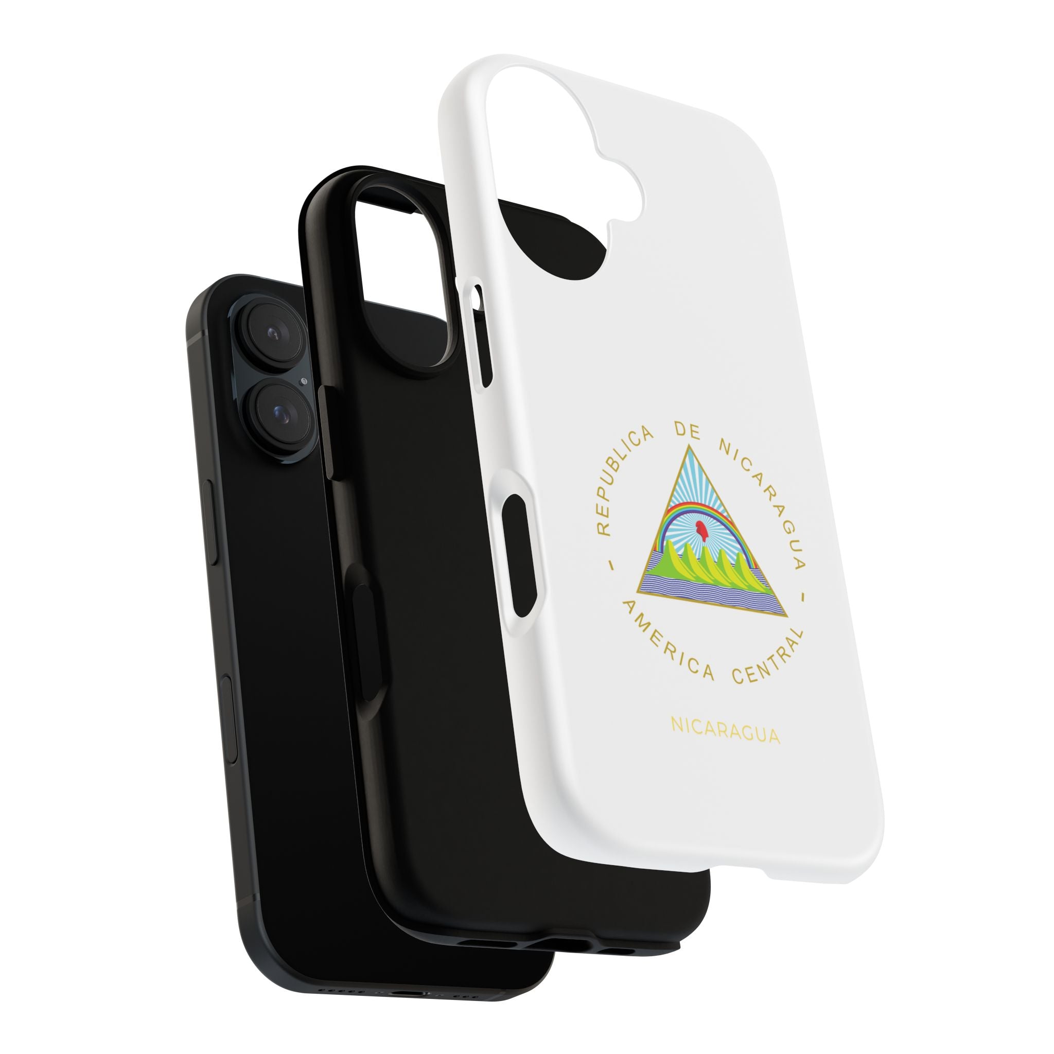 Funda Rigída Protectora para Teléfono iPhone 16 Nicaragua Escudo Nacional de Nicaragua