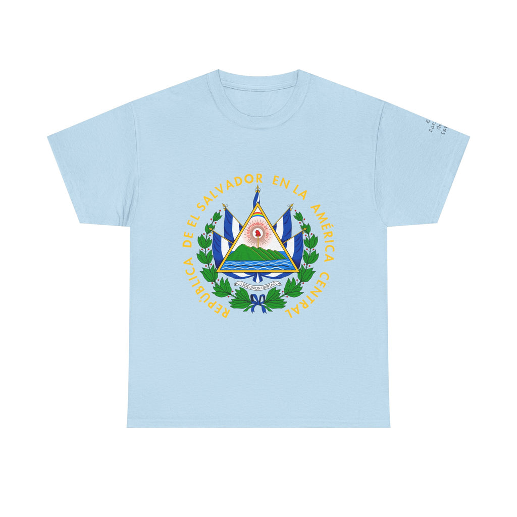 ALGODÓN GRUESO Camiseta de Hombres El Salvador Escudo Nacional de El Salvador