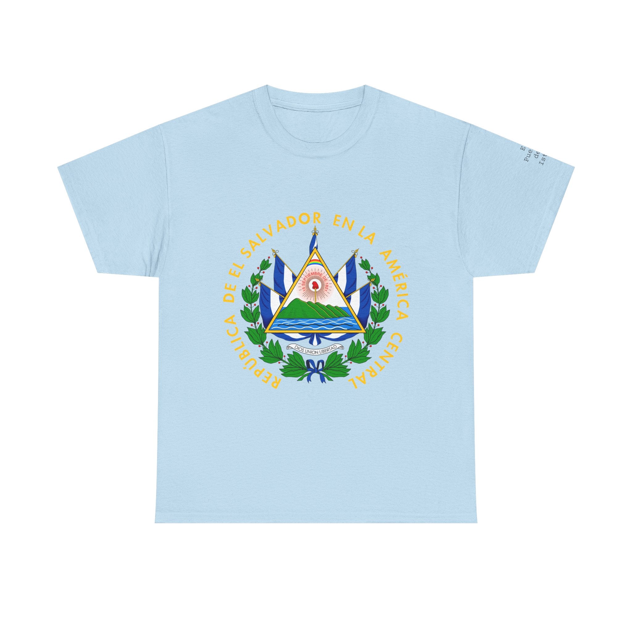 ALGODÓN GRUESO Camiseta de Hombres El Salvador Escudo Nacional de El Salvador