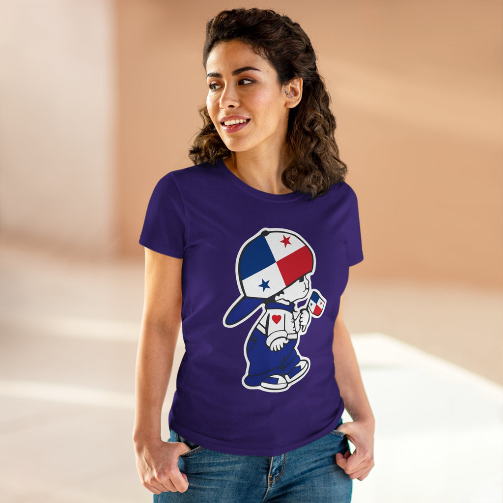 ALGODÓN DE MEDIO GROSOR Camiseta de Mujeres Panamá El Niño Canalero Original