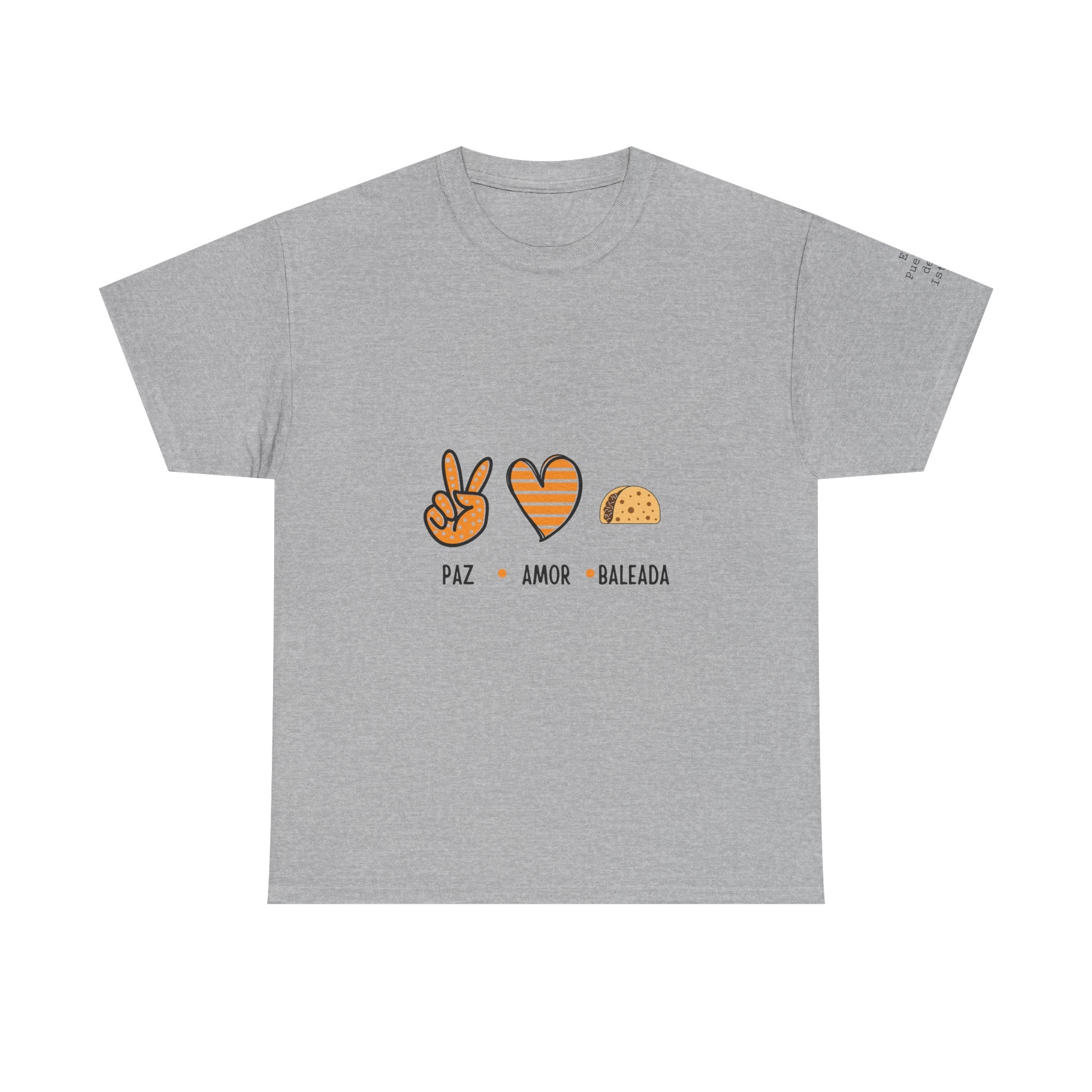 ALGODÓN GRUESO Camiseta de Hombres Paz Amor Baleada