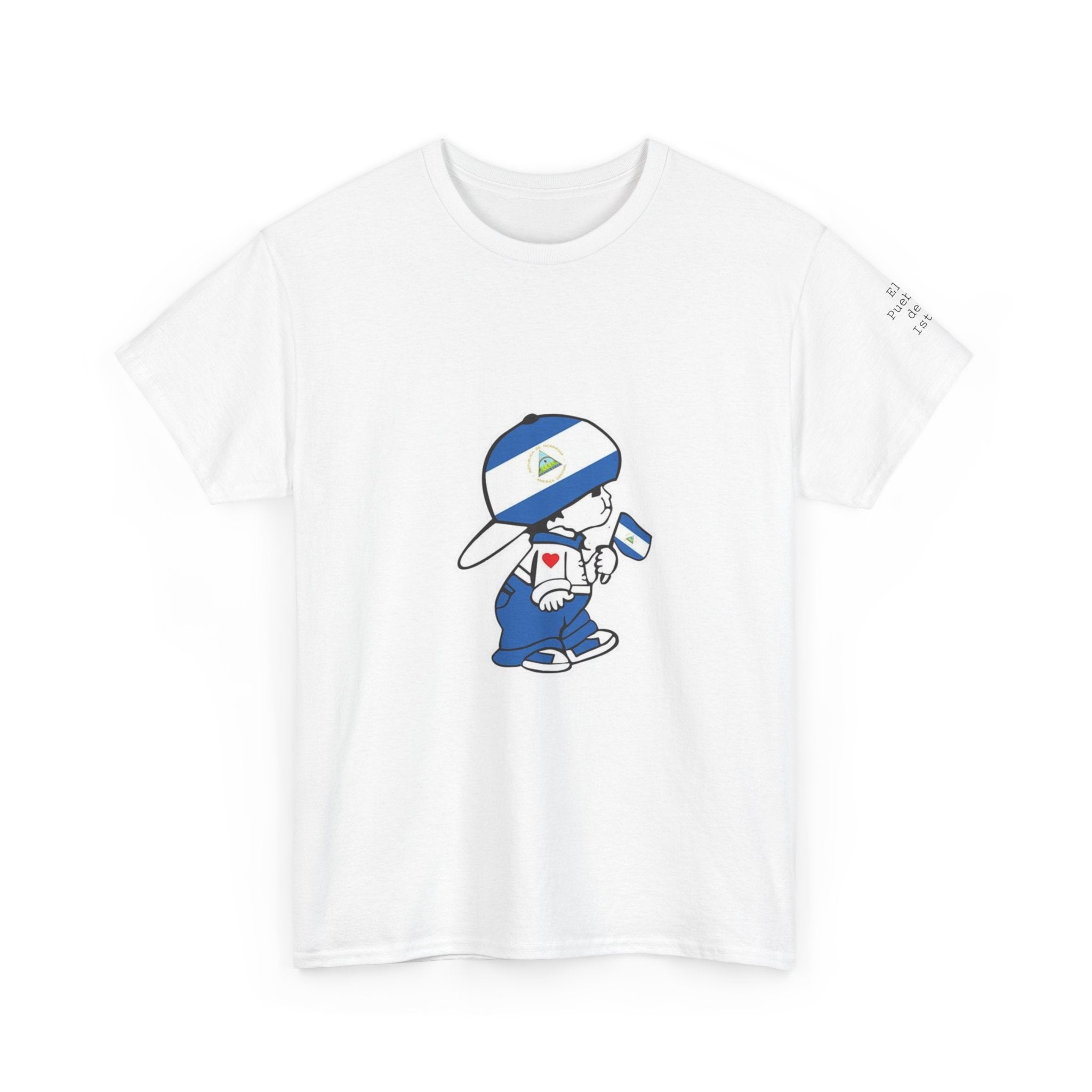 ALGODÓN GRUESO Camiseta de Hombres Nicaragua El Niño Nico Original