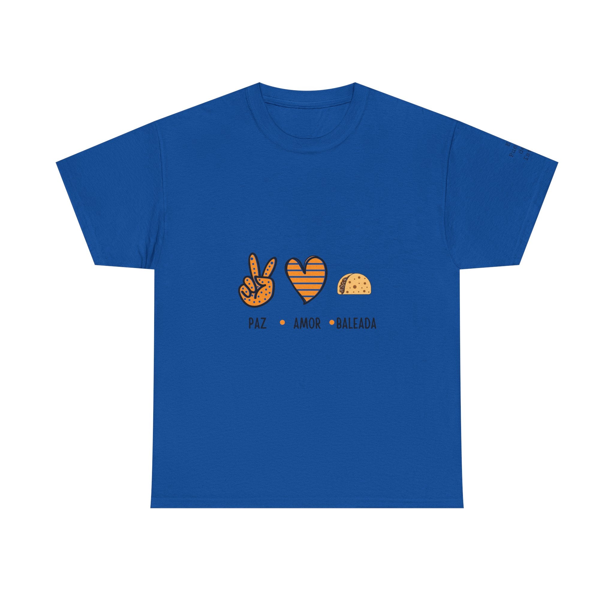 ALGODÓN GRUESO Camiseta de Hombres Paz Amor Baleada