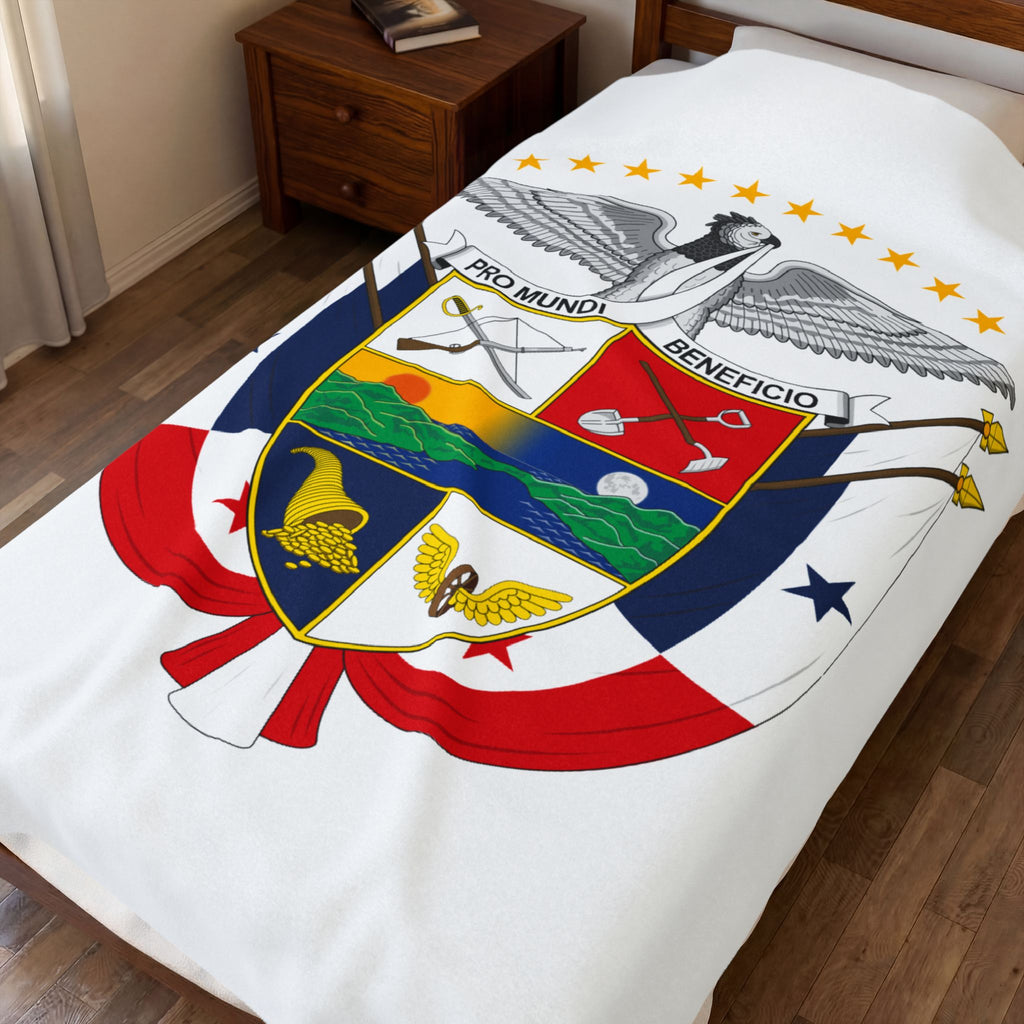 Colcha de terciopelo de algodón Panamá Escudo Nacional de Panamá
