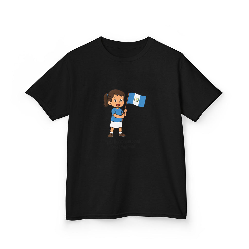 ALGODÓN GRUESO Camiseta de Niñas Guatemala Soy Guatemalteca Soy Chapína