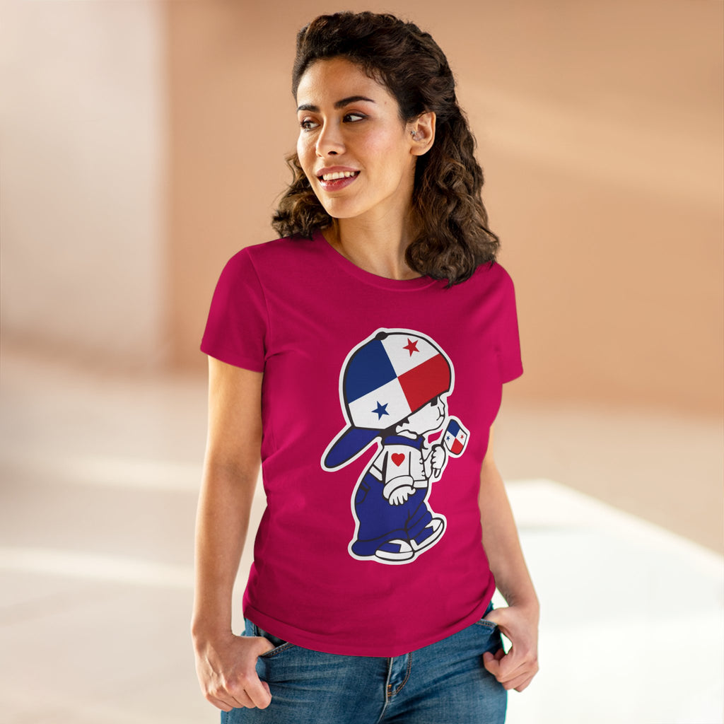 ALGODÓN DE MEDIO GROSOR Camiseta de Mujeres Panamá El Niño Canalero Original