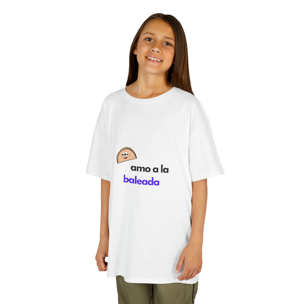 ALGODÓN GRUESO Camiseta de Niñas Honduras Diseño Amo a la baleada
