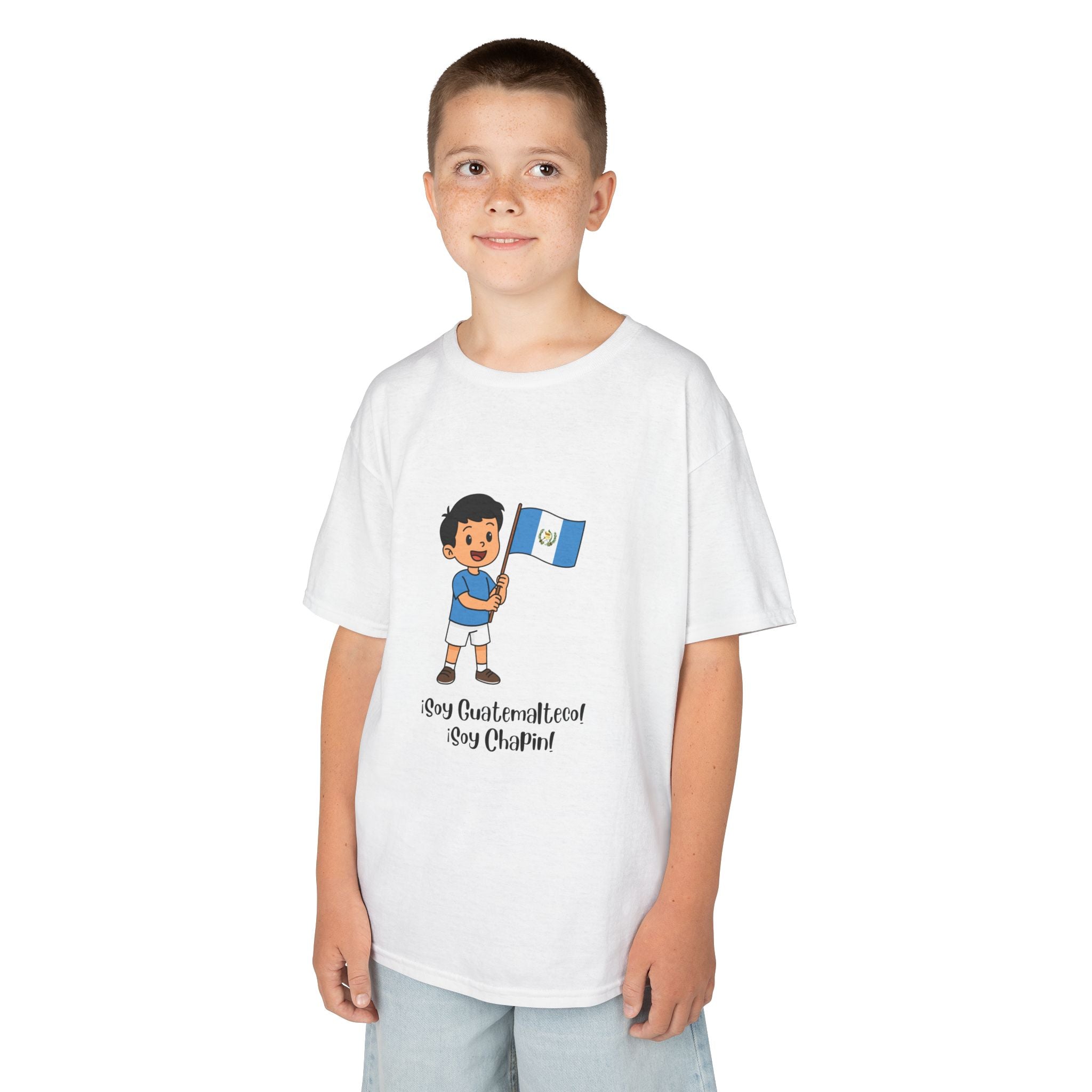 ALGODÓN GRUESO Camiseta de Niños Guatemala Soy Guatemalteco