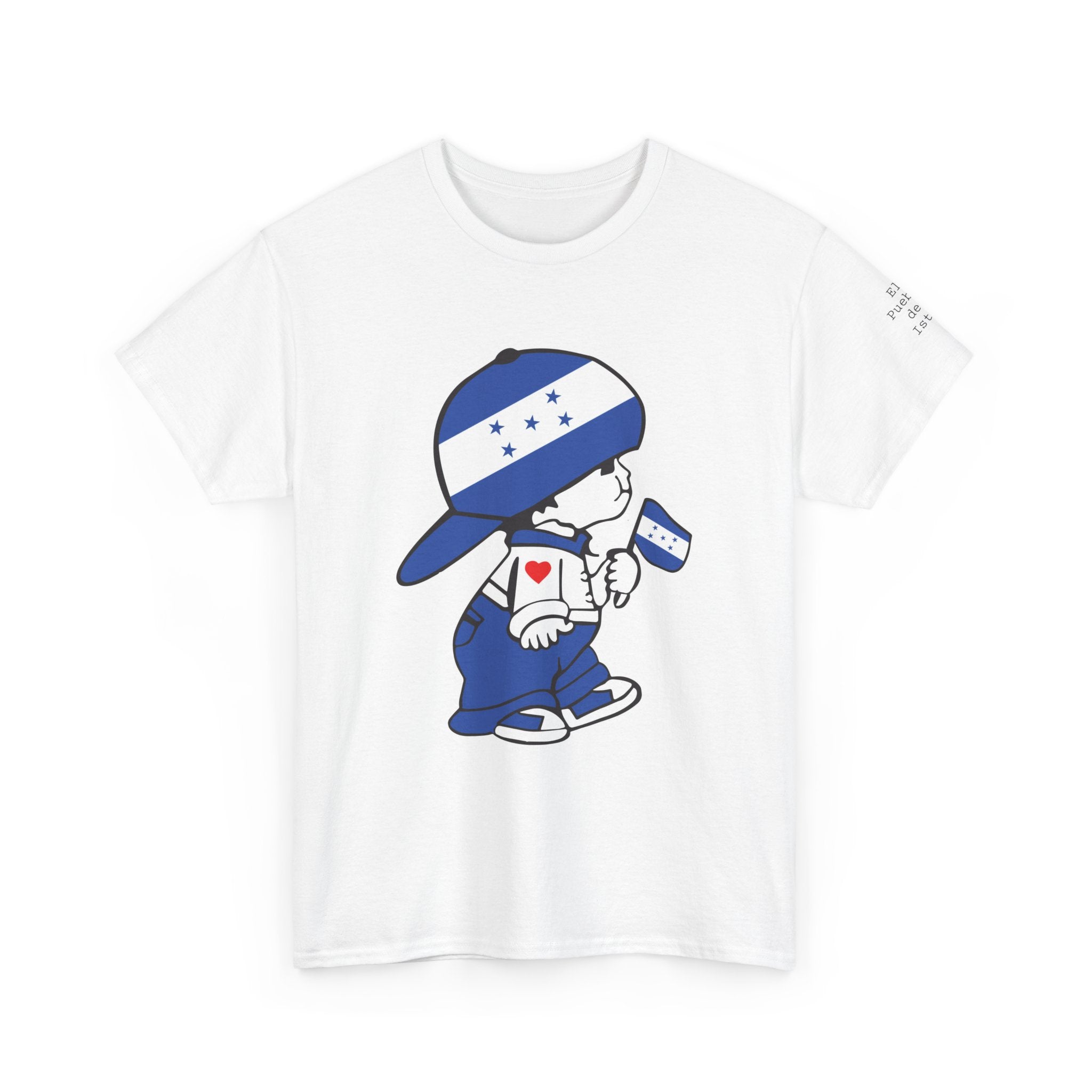 ALGODÓN GRUESO Camiseta de Hombres Honduras El Niño Catracho Original
