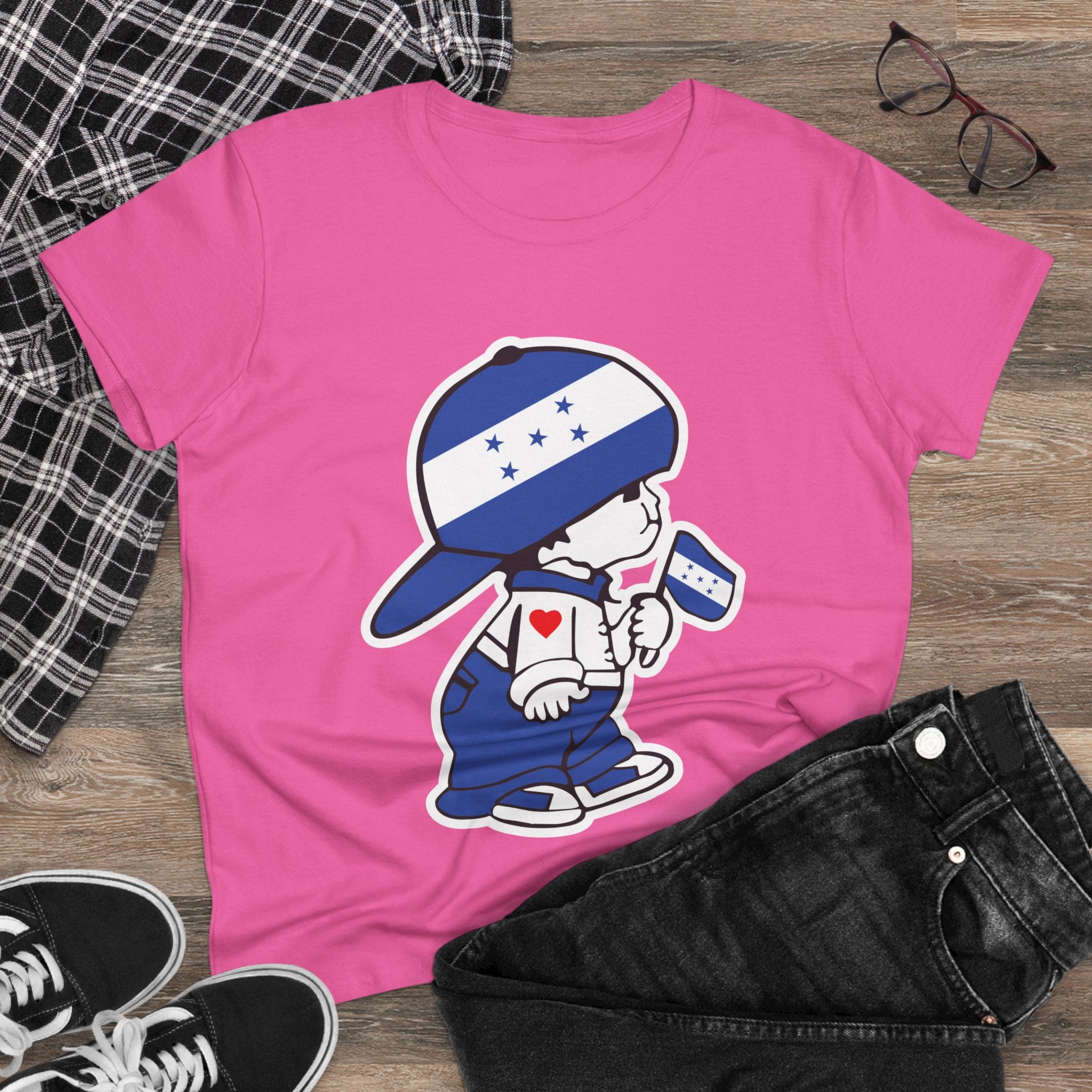 ALGODÓN DE MEDIO GROSOR Camiseta de Mujeres El Niño Chapín Original