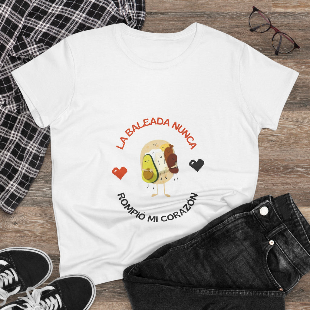 ALGODÓN DE MEDIO GROSOR Camiseta de Mujeres Honduras La Baleada Nunca Rompió Mi Corazón