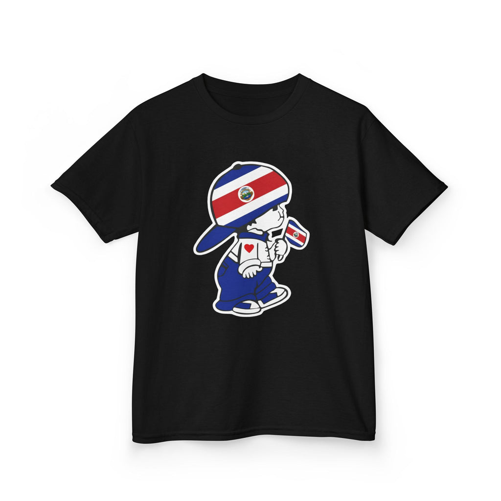 ALGODÓN GRUESO Camiseta de Niñas Costa Rica El Niño Tico Original