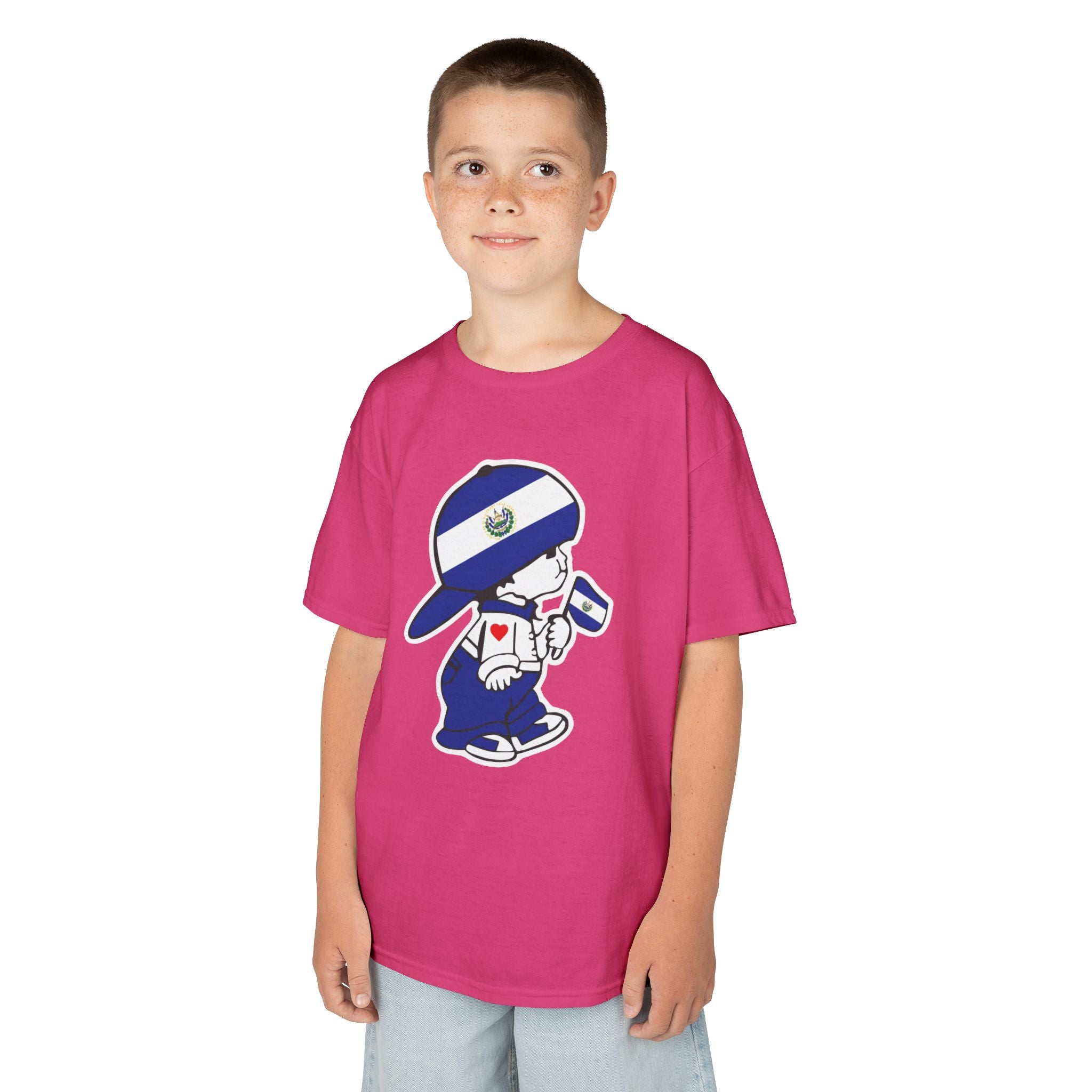 ALGODÓN GRUESO Camiseta de Niños El Salvador El Niño Guanaco Original