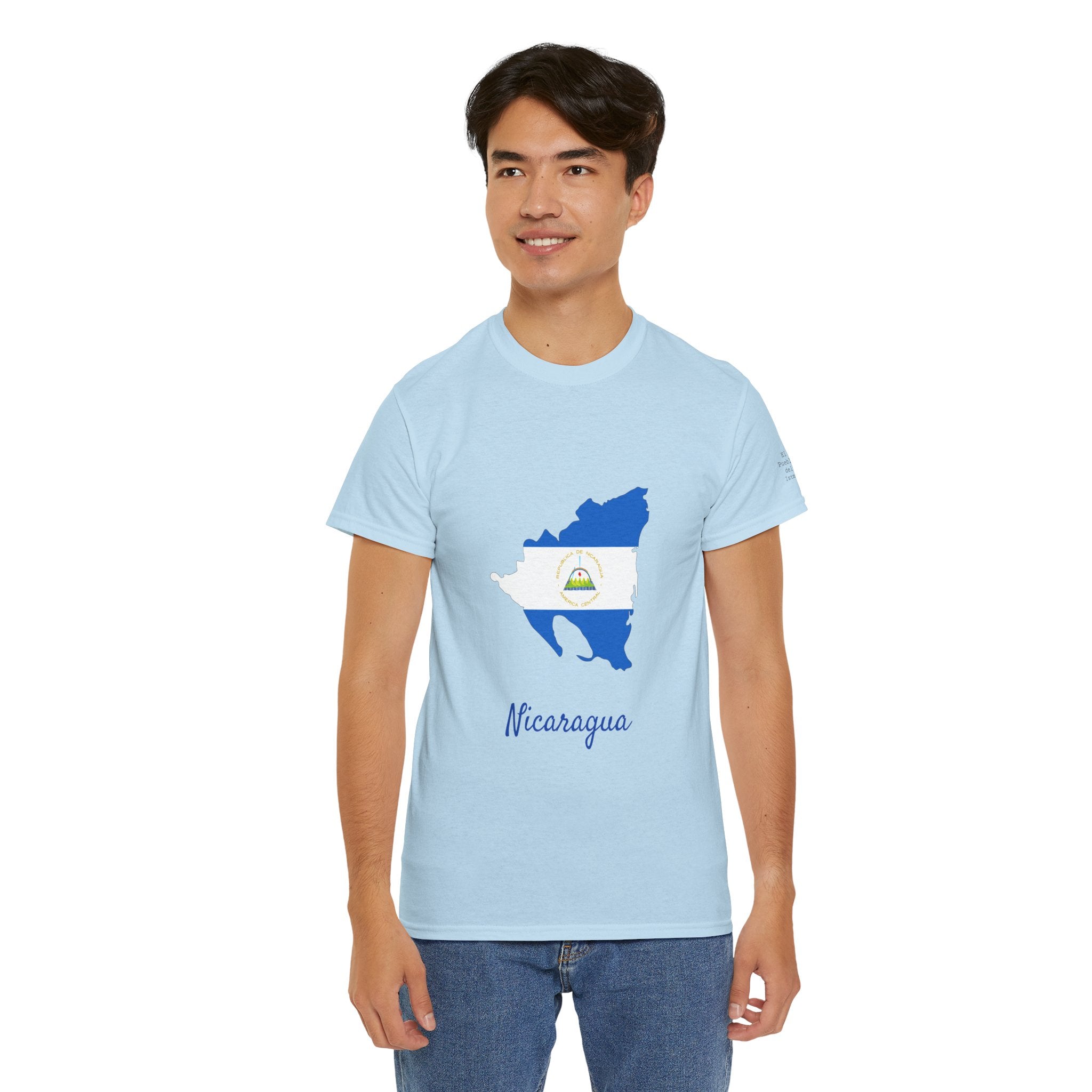 ALGODÓN GRUESO Camiseta de Hombres Nicaragua Diseño Nicaragua