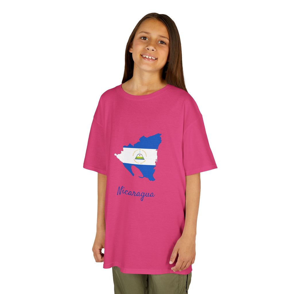 ALGODÓN GRUESO Camiseta de Niñas Nicaragua Diseño Nicaragua