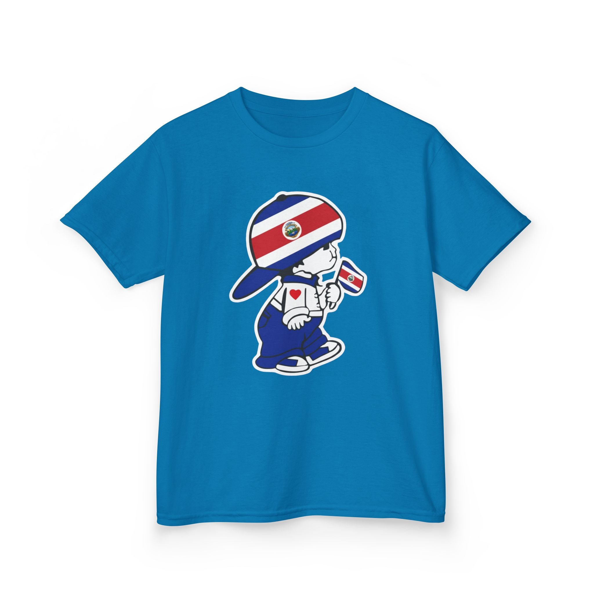 ALGODÓN GRUESO Camiseta de Niños Costa Rica El Niño Tico Original