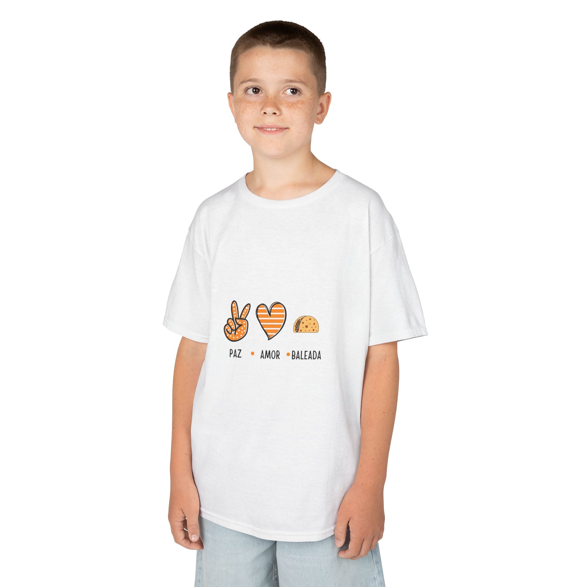 ALGODÓN GRUESO Camiseta de Niños Honduras Paz Amor Baleada