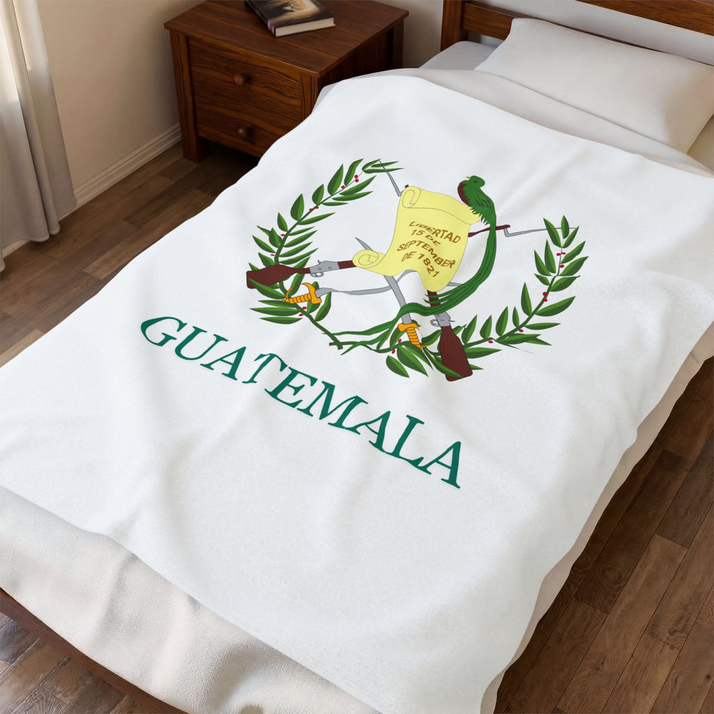 Colcha de terciopelo de algodón Guatemala Escudo Nacional de Guatemala