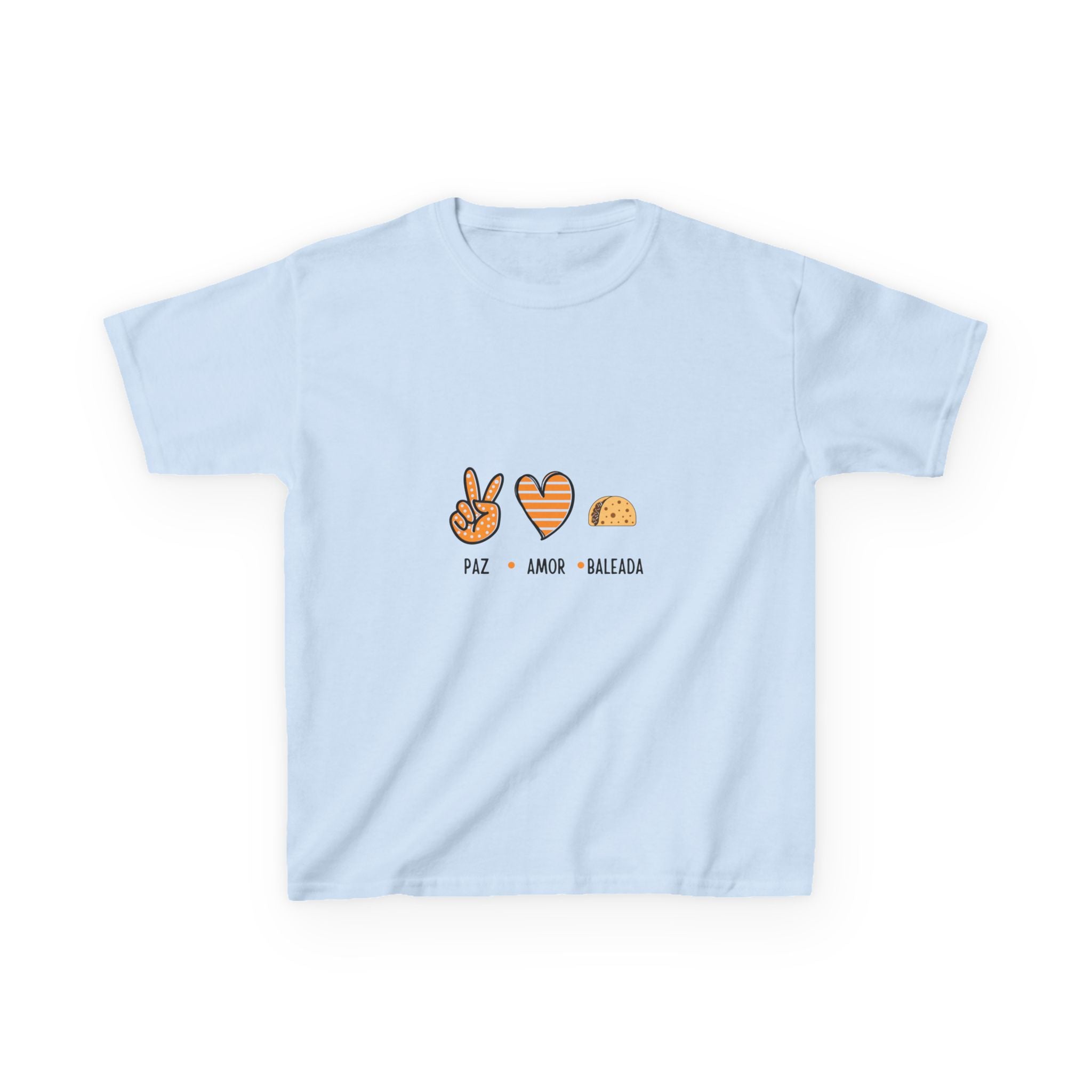 ALGODÓN GRUESO Camiseta de Niños Honduras Paz Amor Baleada