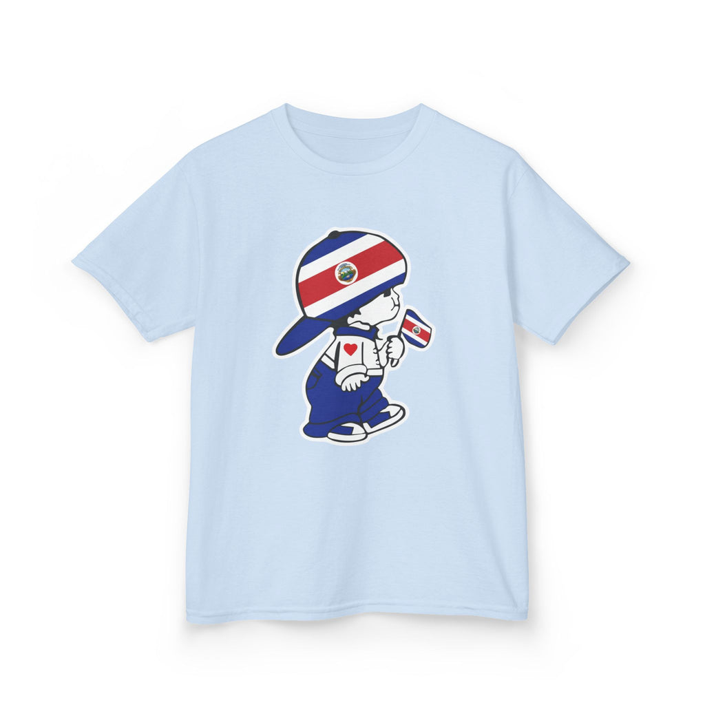 ALGODÓN GRUESO Camiseta de Niños Costa Rica El Niño Tico Original