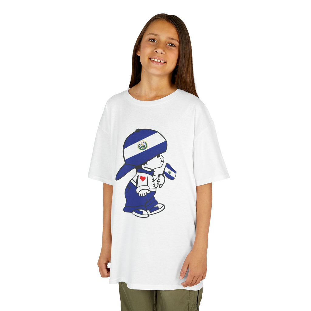 ALGODÓN GRUESO Camiseta de Niñas El Salvador El Niño Guanaco Original