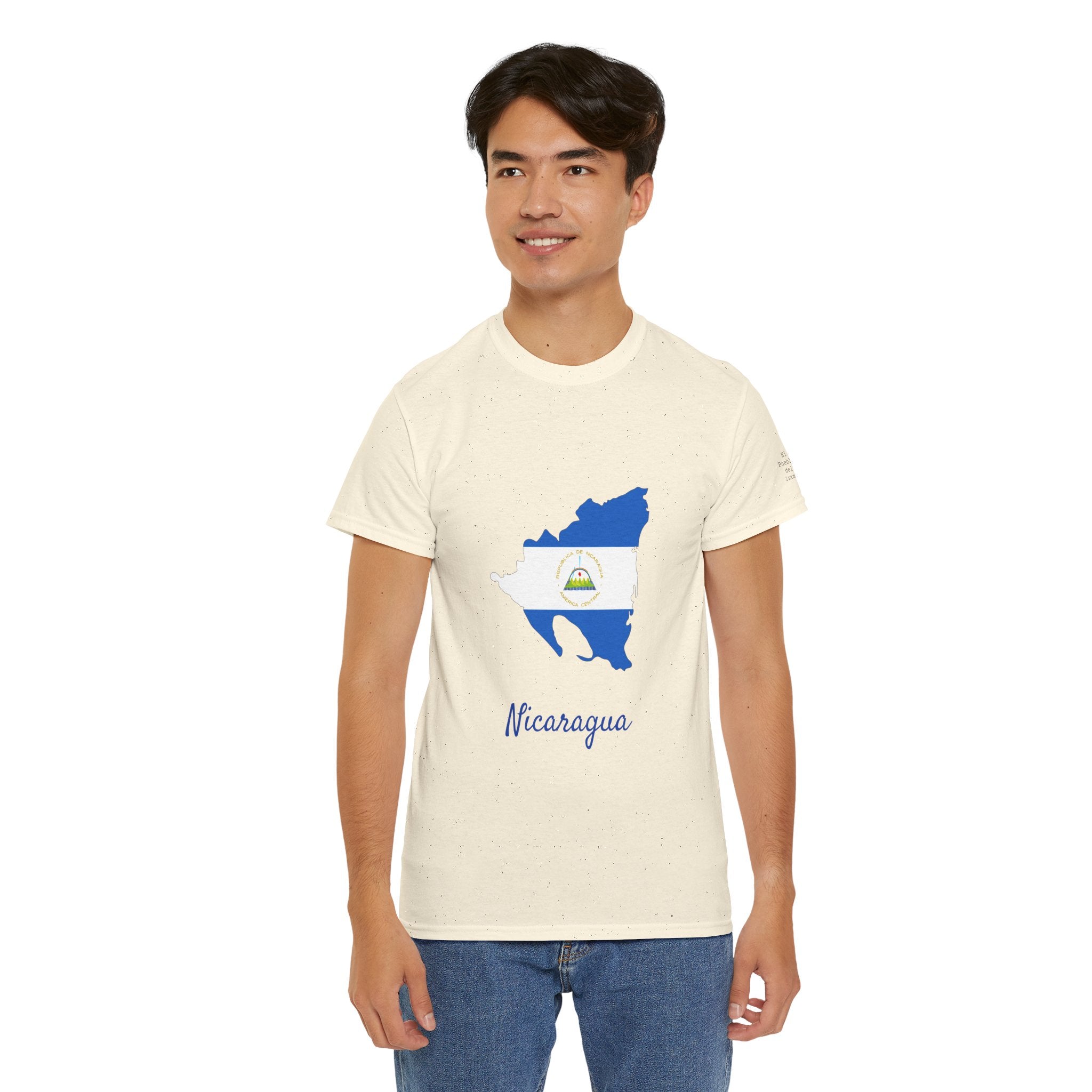 ALGODÓN GRUESO Camiseta de Hombres Nicaragua Diseño Nicaragua