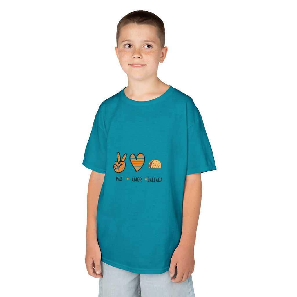 ALGODÓN GRUESO Camiseta de Niños Honduras Paz Amor Baleada