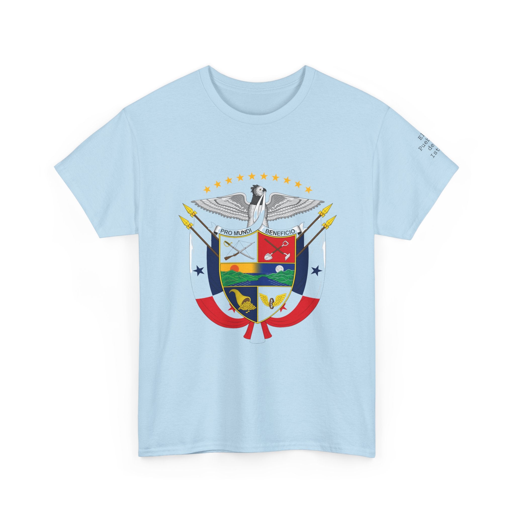 ALGODÓN GRUESO Camiseta de Hombres Panamá Escudo Nacional de Panamá