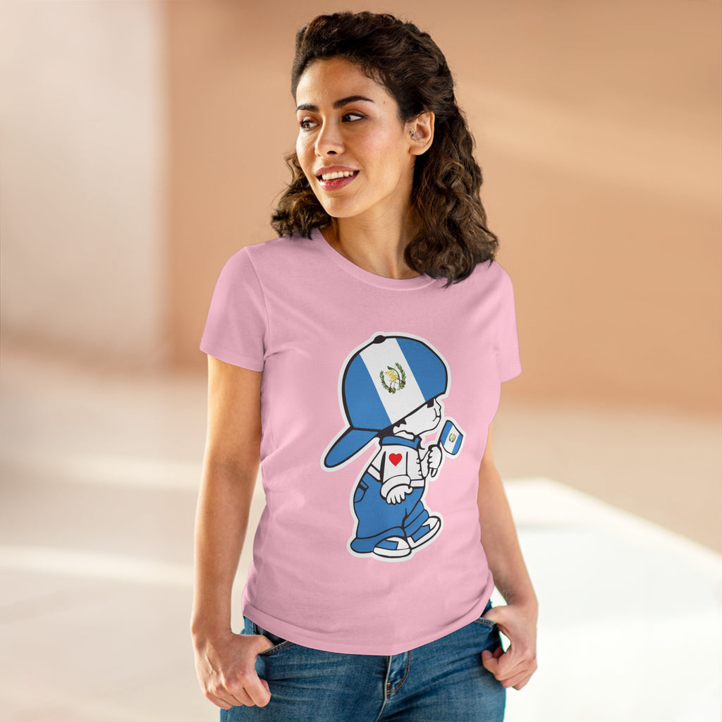 ALGODÓN DE MEDIO GROSOR Camiseta de Mujeres Guatemala El Niño Chapín Original