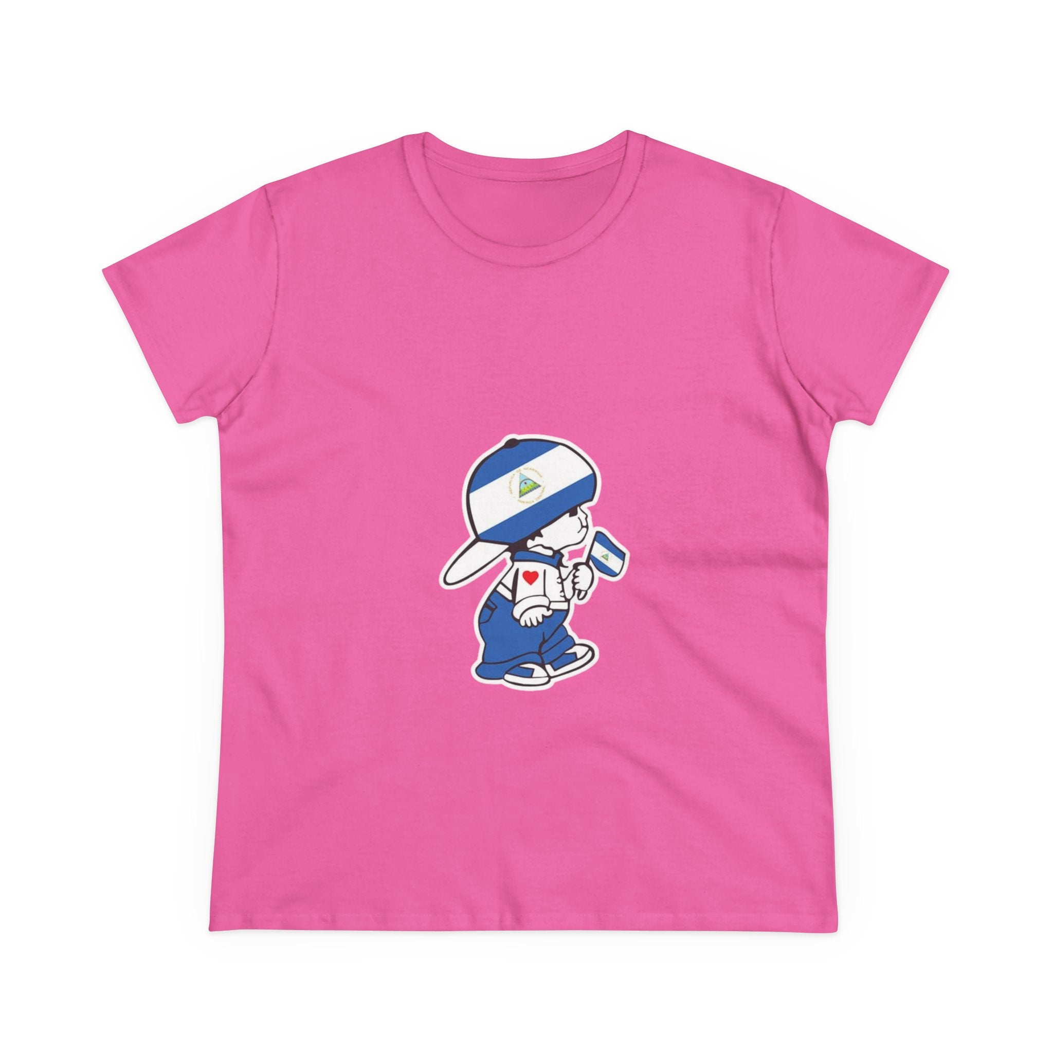 ALGODÓN DE MEDIO GROSOR Camiseta de Mujeres Nicaragua El Niño Nico Original